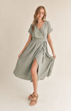 Botanical Wrap Mini Dress - Metanoia Boutique - Sadie & Sage