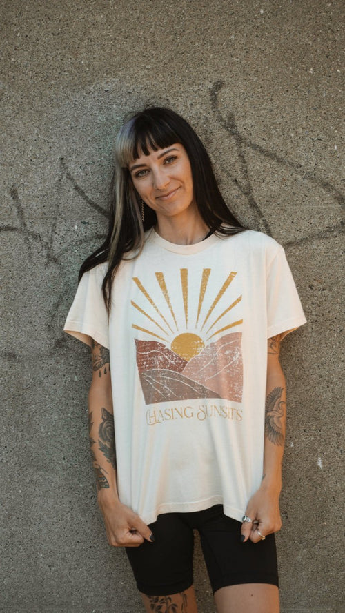 Chasing Sunsets Band Tee - Metanoia Boutique - Jackson Rowe