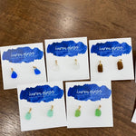 Beach Glass Stud Earrings - Metanoia Boutique - Huron Glass