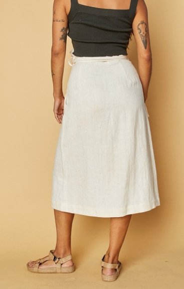 Linen Wrap Cargo Skirt - Metanoia Boutique - Back Beat Co.