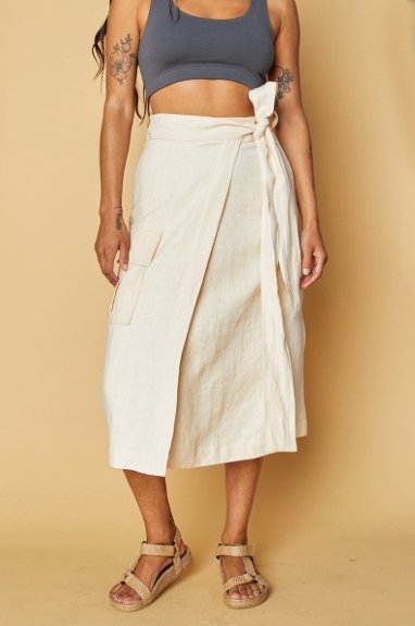 Cargo linen skirt clearance