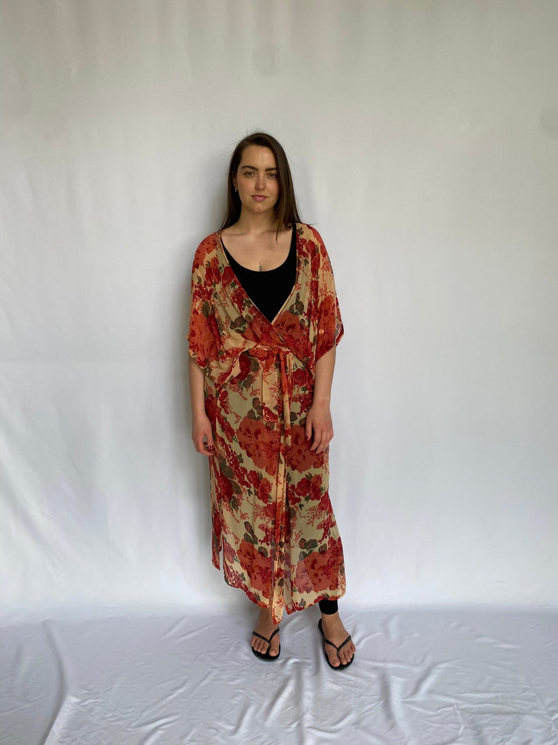 Luxe Long Silk Kimono - Metanoia Boutique - Sari Knot Sari