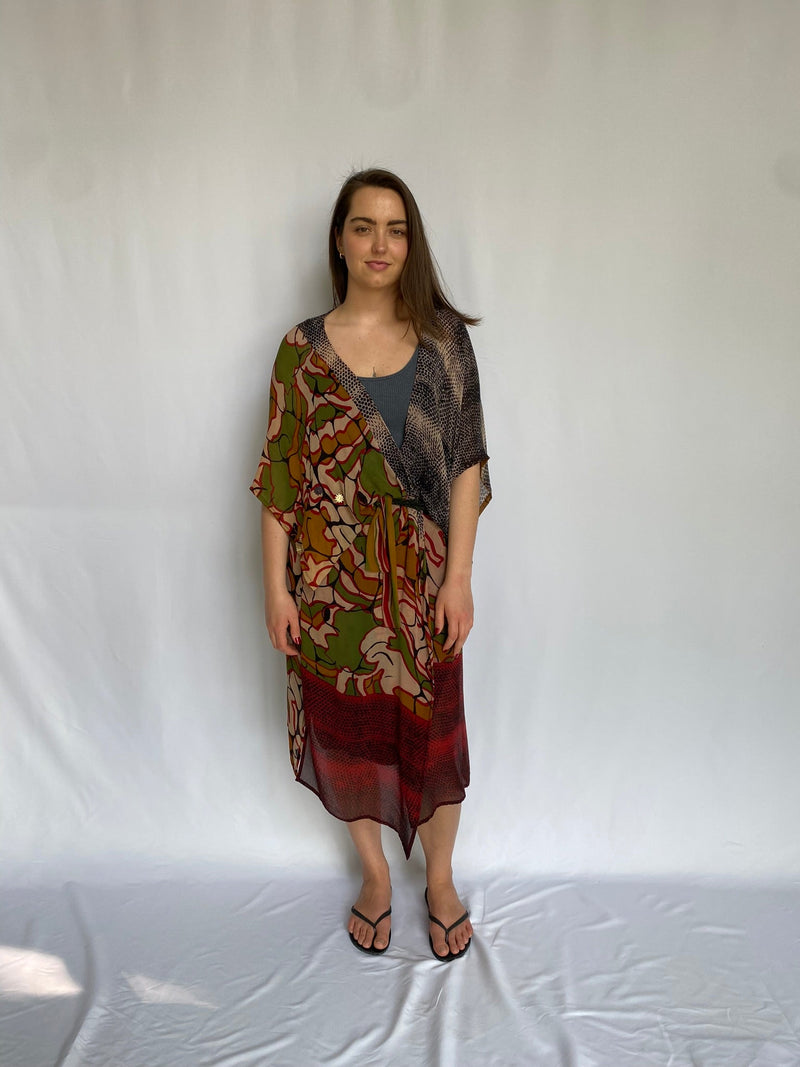 Luxe Long Silk Kimono - Metanoia Boutique - Sari Knot Sari