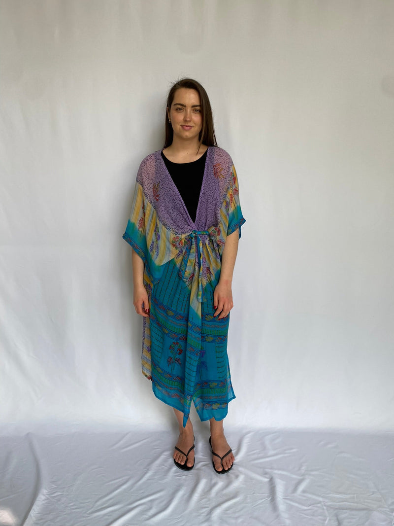 Luxe Long Silk Kimono - Metanoia Boutique - Sari Knot Sari