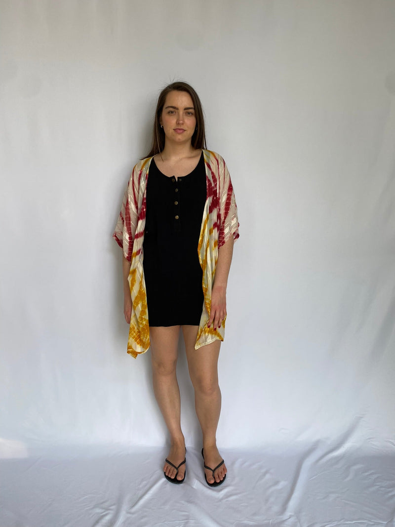 Luxe Short Silk Kimono - Metanoia Boutique - Sari Knot Sari