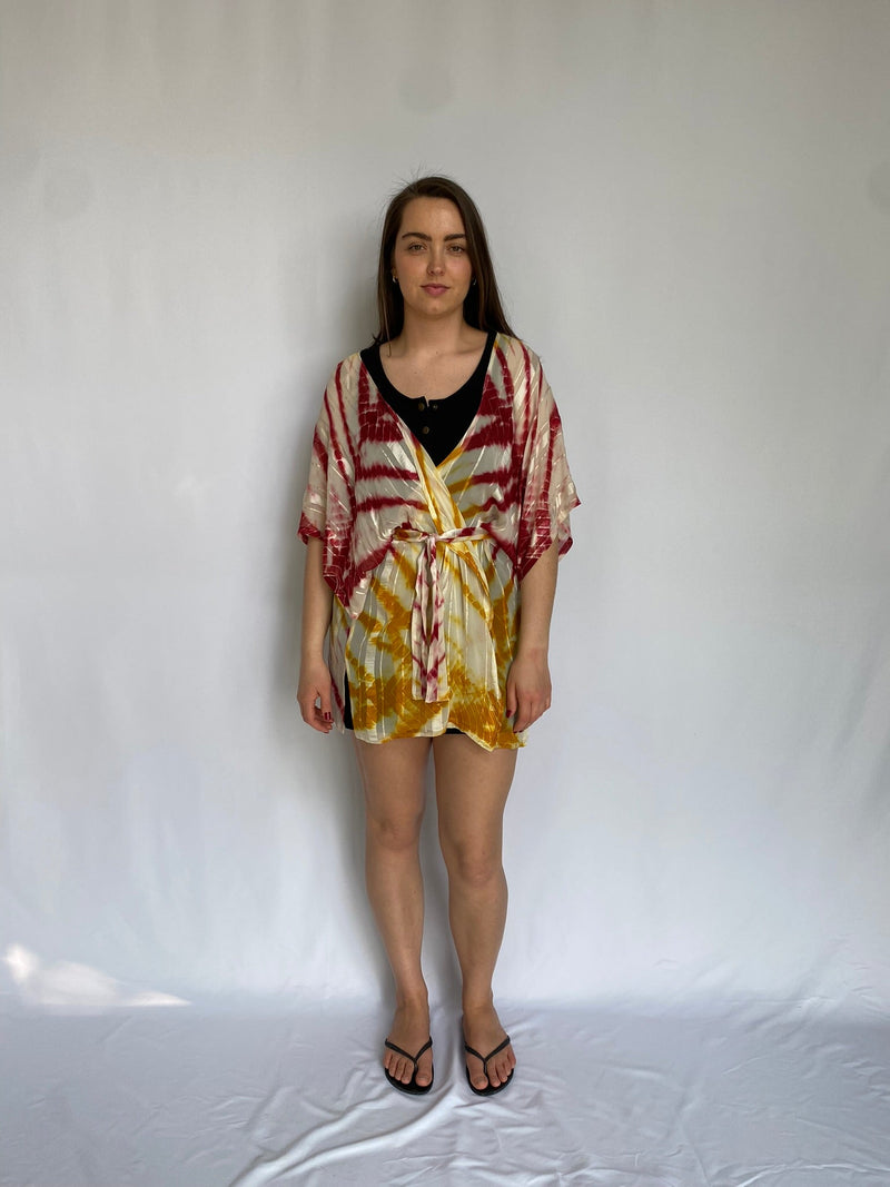 Luxe Short Silk Kimono - Metanoia Boutique - Sari Knot Sari