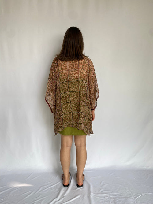 Luxe Short Silk Kimono - Metanoia Boutique - Sari Knot Sari