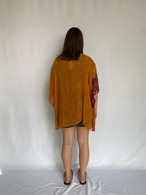 Luxe Short Silk Kimono - Metanoia Boutique - Sari Knot Sari