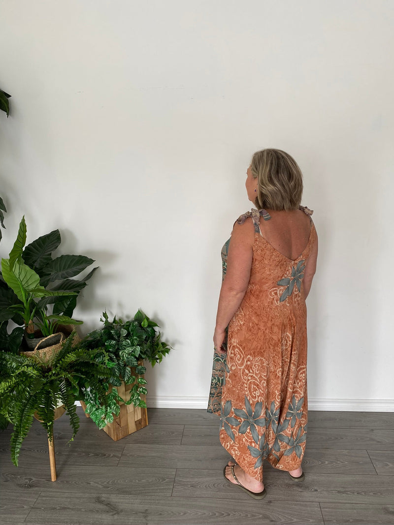 Pure Silk Jumpsuit - Metanoia Boutique - Sari Knot Sari