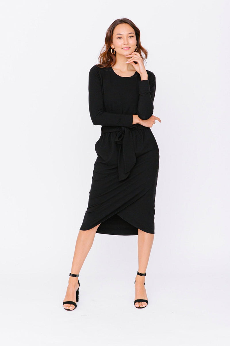 Rebecca Wrap Long Sleeve Dress - Metanoia Boutique - Smash + Tess