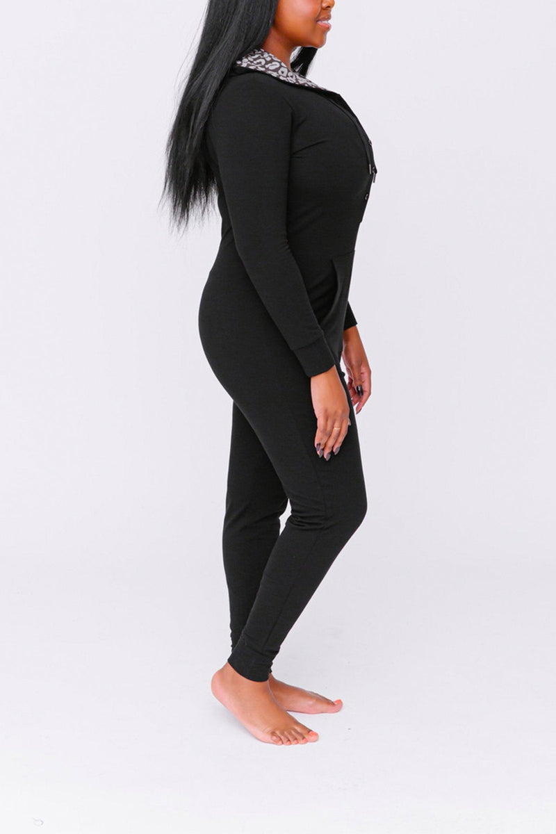 Amara Black Athletic Onesie Romper – LIZARD THICKET